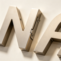 Lettres métalliques 3D découpées au laser CNC, électroplaquées, de précision, multicolores, sur mesure, pour enseigne murale haut de gamme