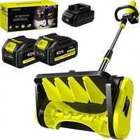 Litekon 40V Pelle à neige sans fil sans balais 13 pouces Souffleuse à neige électrique 2 batteries 40Ah Portée de 30 pieds Charge rapide