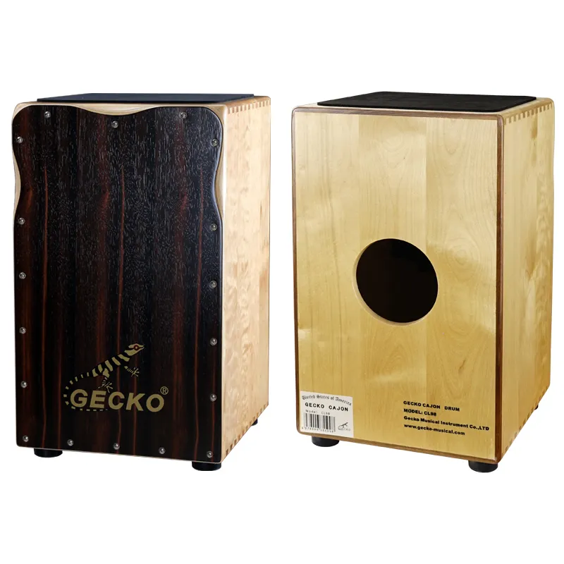 GECKO CL98 Cajon box drum High Quality Factory Price Percussion Instrument Natural Ebony Solid Maple Training Cajon box Drum