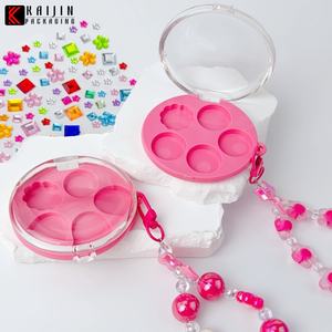 Palette de fards à paupières rose personnalisée à 5 couleurs, boîte à poudre, emballage de maquillage, blush, conteneur, palette de correcteur, boîte à poudre compacte - Product Image 1