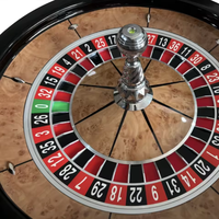 Meilleures roues de roulette en cuir de casino de 32 pouces, bois massif de haute qualité pour casino professionnel avec boule de roulette offerte