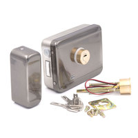 Serrure de porte électrique 12V DC en acier inoxydable avec interphone visuel et système de contrôle d'accès par clé pour usage domestique