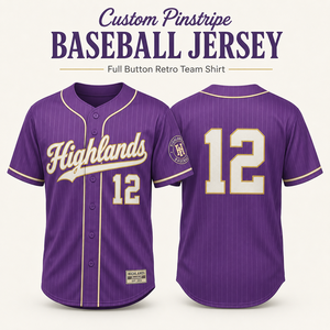 Maillots de <span class=keywords><strong>baseball</strong></span> personnalisés à rayures fines, chemises d'équipe rétro entièrement boutonnées avec lettrage brodé, vente en gros, style vintage, vierges, OEM - Product Image 1