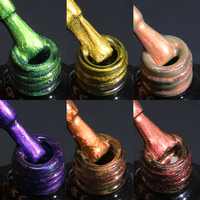 Vernis Gel Magnétique Caméléon Pigment Aurore 9D Sans Hema, Vernis Gel Cat Eye 9D à Déposer par Trempage