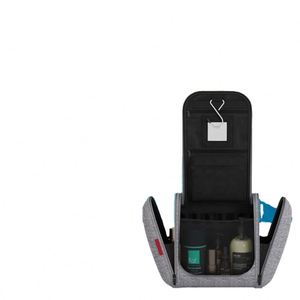 Échantillon gratuit, fabricants, logo personnalisé, nouveau modèle 2023, sac de toilette de voyage suspendu en polyester imperméable, unisexe, grand et petit - Product Image 5