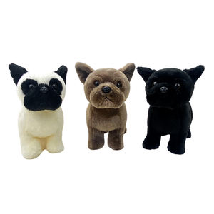 Levende Natuur Franse Bulldog Puppy Pluche Speelgoed Super Zacht Knuffel Biologisch Katoen Hond Speelgoed Pp Katoen Vulling Mesh Opp Zak Verpakking - Product Image 4