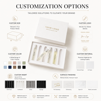 Boîtes rigides pour échantillons de parfum, emballages pour flacons roll-on et vaporisateurs d'huile, boîtes en carton pour cosmétiques, boîtes carrées tendance