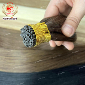 Venta al por mayor de extremo grueso doble dibujado Remy ruso queratina plana U Nano I Tip cinta para extensiones de cabello en la extensión del cabello en Stock - Product Image 1