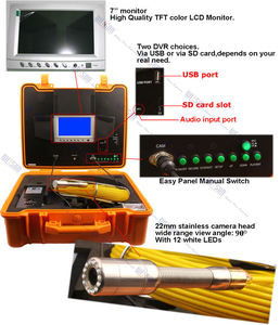 Новая система инспекции трубопроводов Witson: кабель из стекловолокна 40 м, камера 23 мм, 512 Гц CMOS, IP68, водонепроницаемая, для наружного применения, 960P - Product Image 5