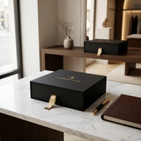 Boîte à tiroirs sur mesure de luxe, solution d'emballage professionnelle en carton rigide 1200GSM, boîte personnalisée de précision pour marques haut de gamme