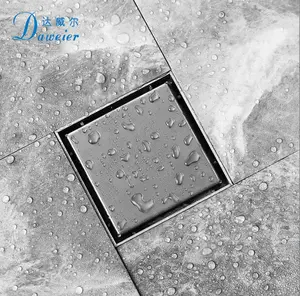 Fabricant de grille d'insertion de carrelage de drain de douche en acier inoxydable SUS304 solide et caché anti-odeur drain de sol de douche pour salle de bain