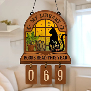 Contador de libros de madera leídos este año, decoración de escritorio, rastreador de lectura personalizado, regalo novedoso para amantes de los libros, venta al por mayor para librerías - Product Image 6