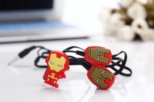 Auricolari <span class=keywords><strong>Marvel</strong></span> Avengers <span class=keywords><strong>Iron</strong></span> <span class=keywords><strong>Man</strong></span>/Captain America con Filo da 3,5mm, Cuffie Cartoon - Product Image 2