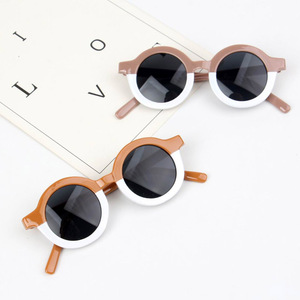 New Children Sunglasses Fashion Round <strong>Frame</strong> Leopard Print Color Matching Personalized Kids Sunglasses <strong>Baby</strong> UV-proof <strong>Glasses</strong> - Product Image 5