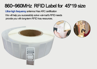 Label RFID UHF Stiker RFID 860-960MHz Tag Label Pintar untuk Manajemen Inventaris, Logistik, Pakaian