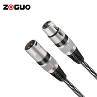 OEM Custom Low Noise Interference Flexibles 3-poliges XLR-Mikrofon kabel Stecker zu Buchse Mikrofon Schwarzes Audio kabel HIFI XLR-Kabel