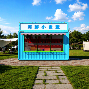 Contenedor de Envío Plegable de Bajo Costo, Tienda Prefabricada, Quiosco Móvil de Café, Oficina en Contenedor Prefabricado de 20 pies <span class=keywords><strong>y</strong></span> Bar Minorista - Product Image 1