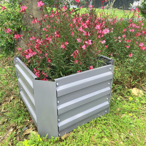 Letti da <span class=keywords><strong>giardino</strong></span> rialzati in metallo zincato a forma di L ecologici più recenti facilmente assemblati per bordo fioriera vegetale - Product Image 6