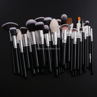 Mekop Set kuas rias penuh Diy tanpa Logo, Set kuas riasan Foundation Profesional 40 buah dengan palet