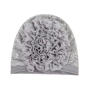 Turbante in Pizzo in 5 Colori, Elegante Copricapo da <span class=keywords><strong>Donna</strong></span>, Cappello alla Moda con Fiore, <span class=keywords><strong>Bandana</strong></span> in Poliestere - Product Image 6