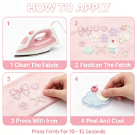 Patchs brodés personnalisés écologiques avec logo floral alphabétique, pour chapeaux, vente en gros, thermocollants ou à coudre, appliques brodées non tissées
