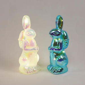 2025 Venta caliente varios tamaños vidrio personalizado pequeño <span class=keywords><strong>conejo</strong></span> estatuilla buena primavera <span class=keywords><strong>Pascua</strong></span> regalos para niños artesanías para el hogar - Product Image 6