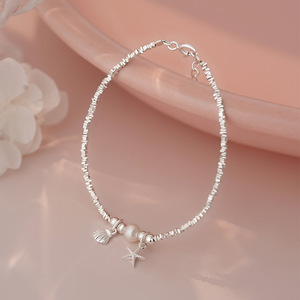 S925 <b>Silver</b> Star Shell <b>Bracelet</b> Fresh and Niche Design Exquisite and Sophisticated Accessory Suitable for Women - Product Image 4