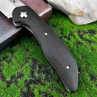 Couteau pliant de poche 7506, lame 440c, bord droit, manche en fibre de nylon, couteau utilitaire, chasse en jungle, coupe, survie, extérieur, OEM