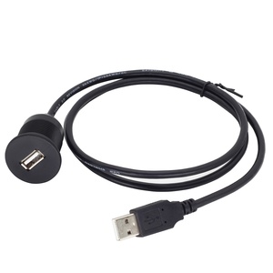 Cavo <span class=keywords><strong>USB</strong></span> Maschio-<span class=keywords><strong>Femmina</strong></span> per Accessori Auto, con Schermatura Intrecciata, Porta di Ricarica per Auto con Montaggio a Incasso, Estensione per Cruscotto per Auto e Barche - Product Image 2