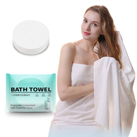 Skin-Friendly Nonwoven Disposable Bath Towel for Travel-Thickened Compressed Eco-Friendly Quick-Dry Solid Color Rectangle Shape