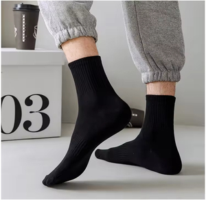 High Quality Men Athletic Sport Custom Logo <b>Socks</b> Cotton Comfortable White <b>Black</b> Gray Dress <b>Socks</b> Wholesale - Product Image 5
