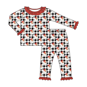 Qingli OEM senza tariffe graziose bambine due pezzi set di bambù di buona qualità natale pigiami all'ingrosso - Product Image 6