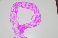 Tissu en maille de nylon hautement élastique, bicolore, pour la confection de fleurs artificielles DIY