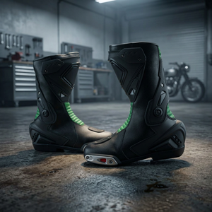 Bottes de moto en cuir noir Obexa OBB-04933, imperméables, respirantes, semelle en caoutchouc, toutes saisons, pour adultes - Product Image 3