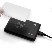Lector de tarjetas de escritorio USB RFID de precio barato para tarjeta de identificación de 125KHz TK4100, EM4100, controlador gratuito, controlador de salida de teclado de USB-HID