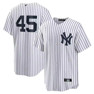 Uniforme de Béisbol Transfronterizo <span class=keywords><strong>Yankees</strong></span> Blanco de Local para <span class=keywords><strong>Hombre</strong></span>, Personalizable para Jugador, Deportivo, para Correr, Entrenamiento, Transpirable e Impreso - Product Image 6