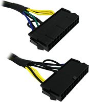 Adaptateur d'alimentation principal 24 broches à 10 broches ATX PSU câble à manchon tressé pour IBM Lenovo pc et serveurs 12 pouces (30cm)