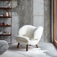 Lusso Homey design unico caldo morbido velluto poltrona ali d'angelo trapuntata sedia per il tempo libero popolare per il caffè