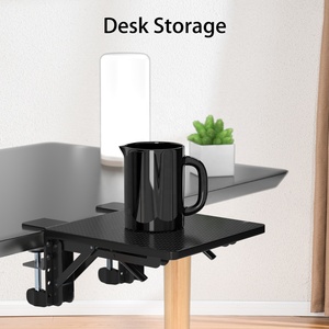 DSF3 Ergonomía Extensor de <span class=keywords><strong>escritorio</strong></span> Bandeja Abrazadera en la <span class=keywords><strong>mesa</strong></span> Brazo de montaje Reposamuñecas Estante 90 ° Reposabrazos plegable para computadora para <span class=keywords><strong>escritorio</strong></span> - Product Image 5