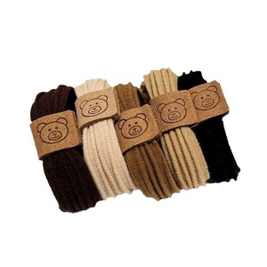 Coletero de Oso Adorable de Tela de Alta Elasticidad para Mujer, Accesorio Casual para Moño, Paquete de Cinco Colores - Product Image 3