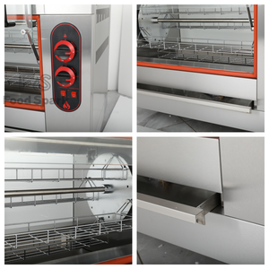 Horno <span class=keywords><strong>Asador</strong></span> de Pollos a Gas, <span class=keywords><strong>Asador</strong></span> Giratorio Automático de Acero Inoxidable, Asadores de Pollo Comerciales para Restaurantes de Comida Rápida - Product Image 3