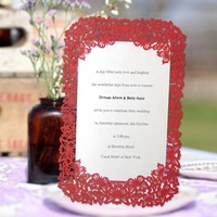 Cartes d'invitation découpées au laser pour mariage/anniversaire/fiançailles/mariage/baby shower/fête de remise des diplômes avec service d'impression