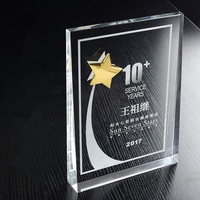 Plaques en verre de cristal de haute qualité en gros, gravure laser, certificat personnalisé, trophées et médailles en verre