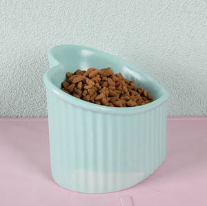 จานเซรามิกสำหรับสัตว์เลี้ยงแมวสัตว์เลี้ยงรูปทรงหัวใจสำหรับสุนัขจานอาหารอย่างช้าๆจานอาหารสำหรับ<span class=keywords><strong>ลูก</strong></span>สุนัขเป็<span class=keywords><strong>นม</strong></span>ิตรกับสิ่งแวดล้อม - Product Image 5