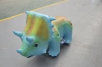 Modèle de scooter animatronique électrique personnalisé à monnayeur pour enfants, en forme de dinosaure, pour parcs d'attractions et centres commerciaux