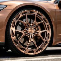 Jantes forgées concaves personnalisées en bronze à 5 branches, 16 17 18 19 20 21 22 pouces, 5x114.3 5x120 pour SUV BMW Prado Land Rover Defender