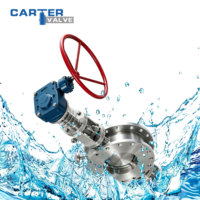 Válvula de Mariposa de Acero Inoxidable con Camisa de Agua WCB 310S, Conexión a Tope (BW), Neumática/Manual, Alta Temperatura, para Aceite y Gases de Combustión, DIN JIS OEM