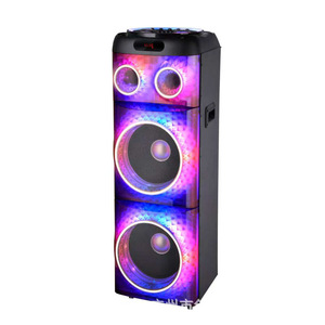JBA MT-1267 Dual 12-Inch Bluetooth <b>Speaker</b> 3060W RGB Lighted Wooden Party <b>Speaker</b> With <b>USB</b> TF Card Support - Product Image 1
