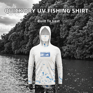 Chemise de pêche unisexe adulte de haute qualité, UPF 50, respirante, à séchage rapide, à manches longues, à capuche, 100% polyester, impression numérique, 150g - Product Image 2