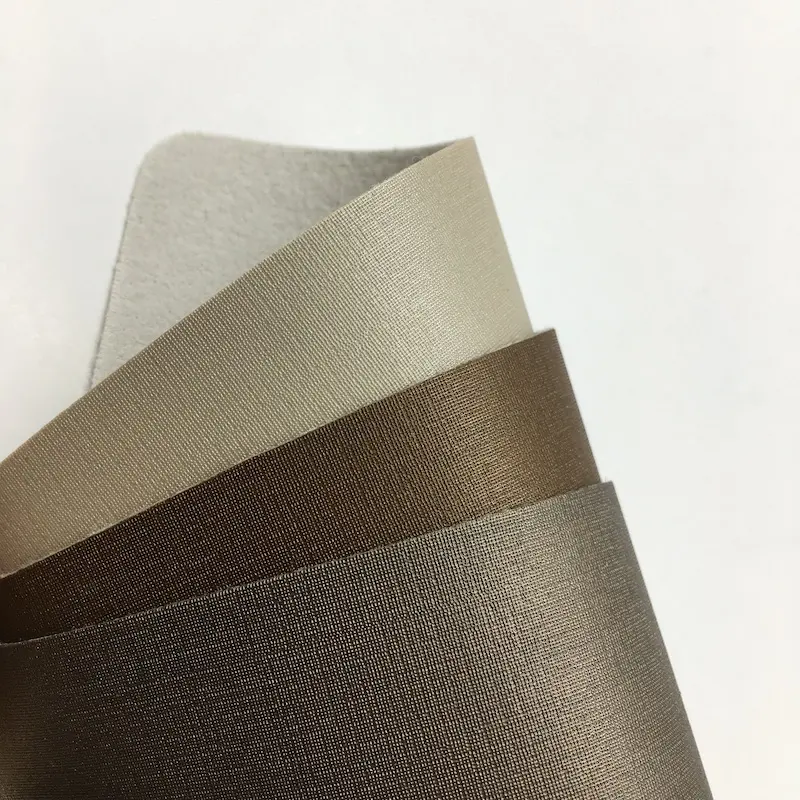 Metal brushed and raised bottom PVC artificial leather for Upholstery